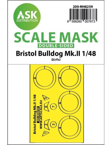 Bristol Bulldog Mk.II double-sided express fit mask for Airfix 