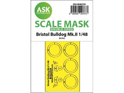 Bristol Bulldog Mk.II double-sided express fit mask for Airfix 