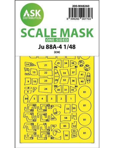 Ju 88A-4  one-sided express fit mask for ICM 
