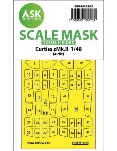 Curtiss Tomahawk Mk.II  double-sided express fit mask for Airfix 