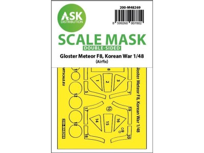 Gloster Meteor F.8, Korean war, double-sided express fit mask for Airfix 