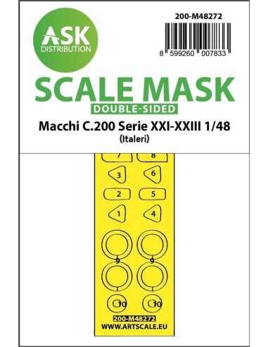 Macchi C.200 Serie XXI-XXIII double-sided express fit mask for Italeri 