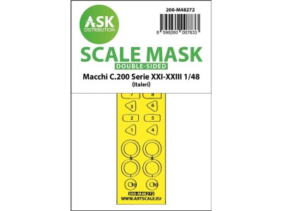 Macchi C.200 Serie XXI-XXIII double-sided express fit mask for Italeri 