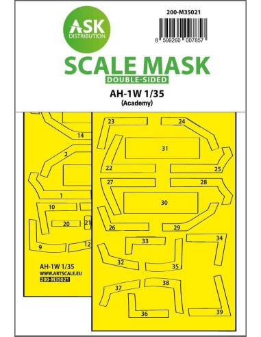 AH-1W double-sided express fit painting mask for Academy 