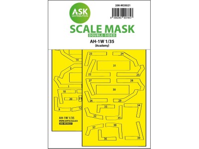 AH-1W double-sided express fit painting mask for Academy 