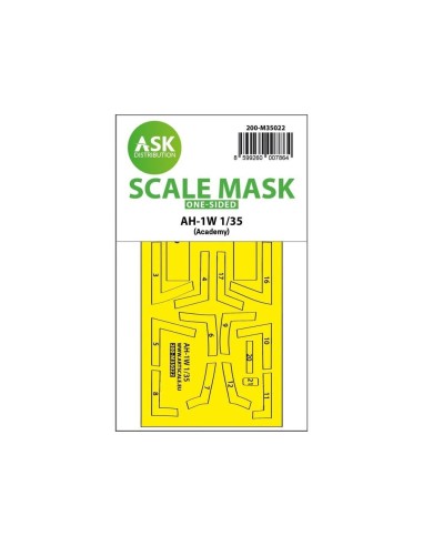 AH-1W one-sided express fit painting mask for Academy 