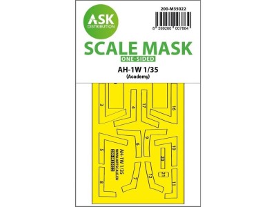 AH-1W one-sided express fit painting mask for Academy 