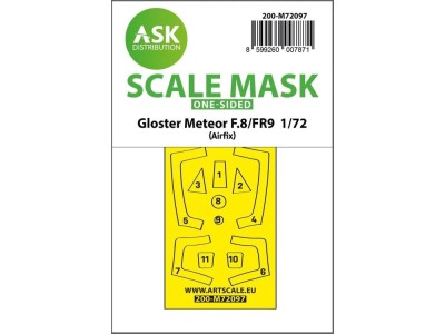 Gloster Meteor F.8/F9 one-sided fit express mask for Airfix 