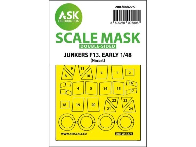 Junkers F-13 double-sided express fit mask for Miniart 