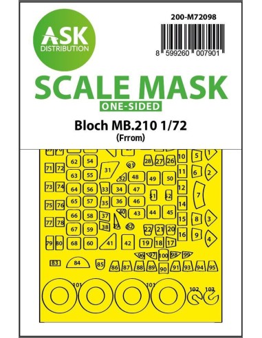 Bloch MB.210 one-sided fit express mask for Special Hobby 