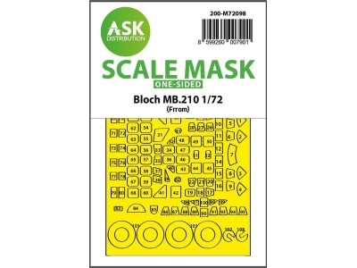 Bloch MB.210 one-sided fit express mask for Special Hobby 