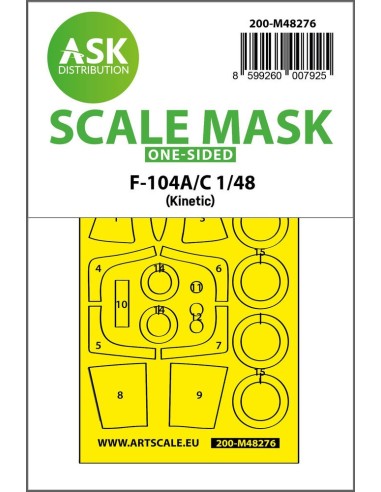 F-104A/C one-sided express fit mask for Kinetic 