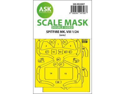 Spitfire Mk.VIII double-sided express fit masks for Airfix 