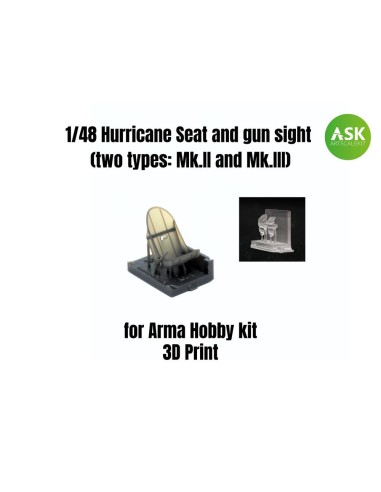 Hurricane Seat and gun sight (two types: Mk.II and Mk.III) 