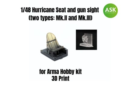 Hurricane Seat and gun sight (two types: Mk.II and Mk.III) 