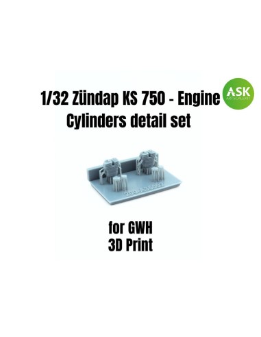 Zündap KS 750 - Engine Cylinders detail set for Great Wall Hobby 