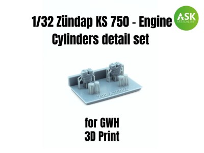 Zündap KS 750 - Engine Cylinders detail set for Great Wall Hobby 