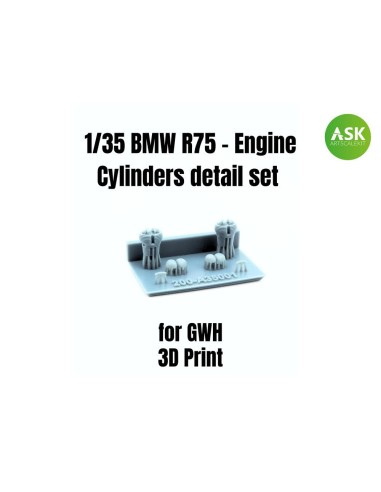 BMW R75 - Engine Cylinders detail set for Great Wall Hobby 