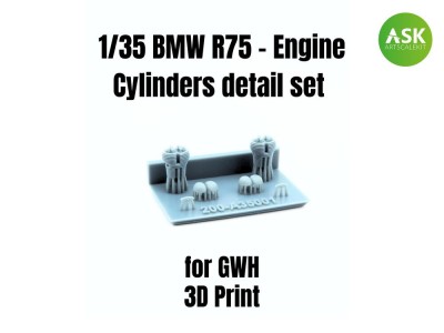 BMW R75 - Engine Cylinders detail set for Great Wall Hobby 