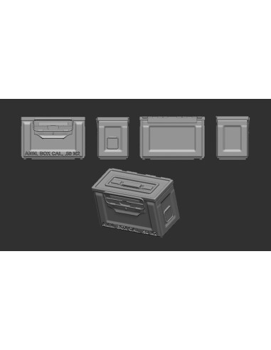 Ammo Box Cal. .50 M2 - 12 pc. of US ammunition boxes for a 12.7 machine gun 