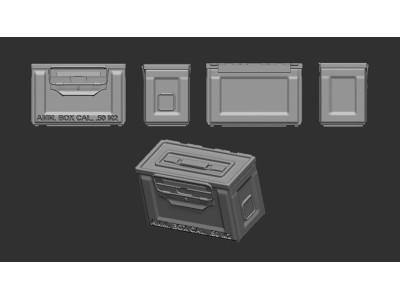 Ammo Box Cal. .50 M2 - 12 pc. of US ammunition boxes for a 12.7 machine gun 