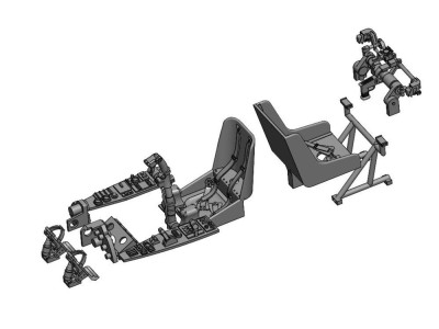 Messerschmitt Me 410A Cockpit detail set for Airfix 