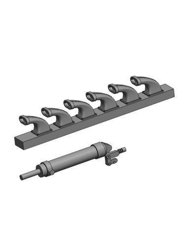Me 109F/G Exhausts and hydraulic cylinder for undercarriage for Eduard 