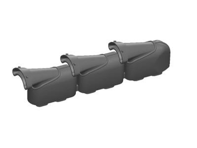 Hurricane Mk.I  Exhausts Fishtail type 3Dprint for Arma Hobby 