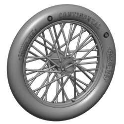 German 760x100 spoked wheels - 1 pair 