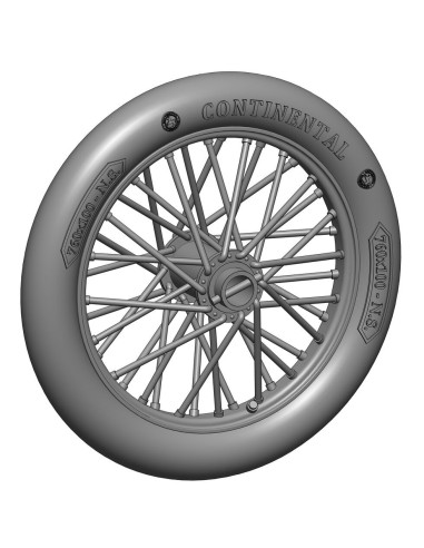 German 760x100 spoked wheels - 1 pair 
