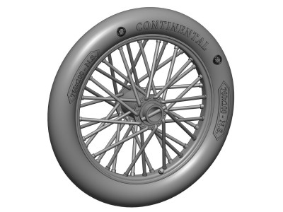 German 760x100 spoked wheels - 1 pair 