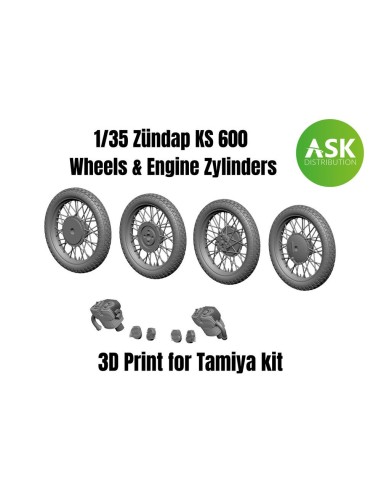 Zündap KS 600 Wheels and Engine Zylinders 