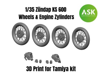 Zündap KS 600 Wheels and Engine Zylinders 