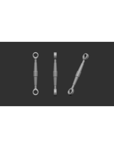 Turnbuckles 50 pc. - half and half 7,5mm - 1,1mm / 7,0mm - 1,0mm 