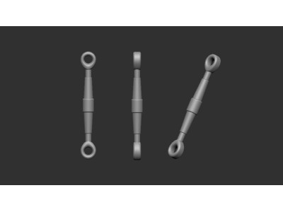 Turnbuckles 50 pc. - half and half 7,5mm - 1,1mm / 7,0mm - 1,0mm 