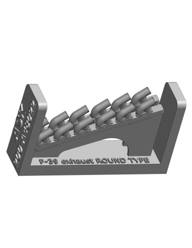 P-39Q Airacobra - round type exhaust for Arma Hobby 