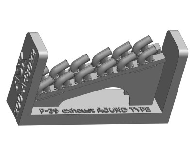 P-39Q Airacobra - round type exhaust for Arma Hobby 