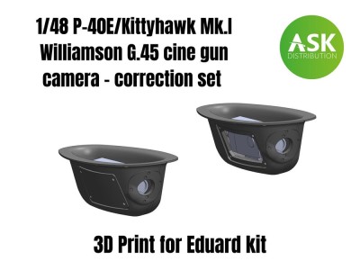 P-40E/Kittyhawk Mk.I  Williamson G.45 cine gun camera - correction set for Eduard 