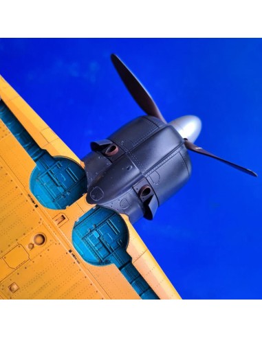 A6M2 Zero open engine cooling flaps with exhausts detail set - ASK 3D print for Eduard 