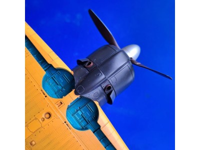 A6M2 Zero open engine cooling flaps with exhausts detail set - ASK 3D print for Eduard 