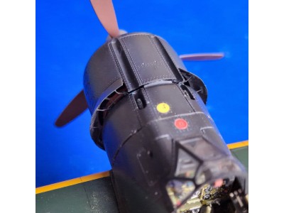 A6M2 Zero open engine cooling flaps with exhausts detail set - ASK 3D print for Eduard 