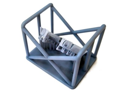 A6M2 Zero open engine cooling flaps with exhausts detail set - ASK 3D print for Eduard 