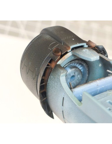 A6M2 Zero open engine cooling flaps with exhausts detail set - ASK 3D print for Eduard 