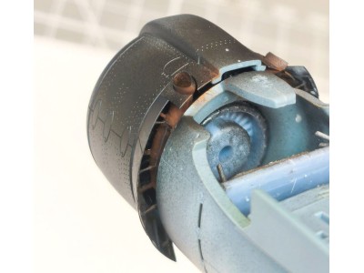 A6M2 Zero open engine cooling flaps with exhausts detail set - ASK 3D print for Eduard 