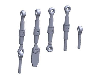 Rigging Turnbuckles - 4 types 