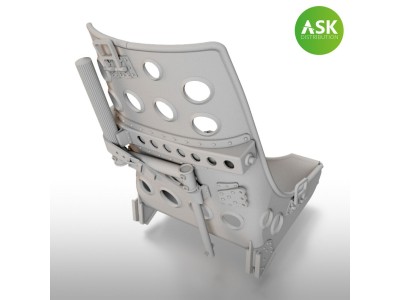A6M Zero Seat early with strarting handle - 3D print 