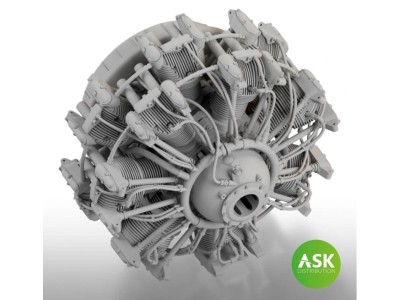 Nakajima Sakae 12 engine - ASK 3D Print for Eduard 