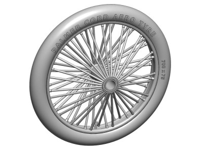 Palmer 700 x 85 spoked wheels, UK WWI, for Sopwith Camel, Sopwith Pup, Sopwitch Snipe 