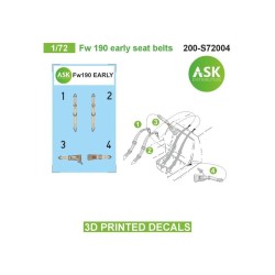 Fw 190 early seat belts - 3D printed decals by ASK 
