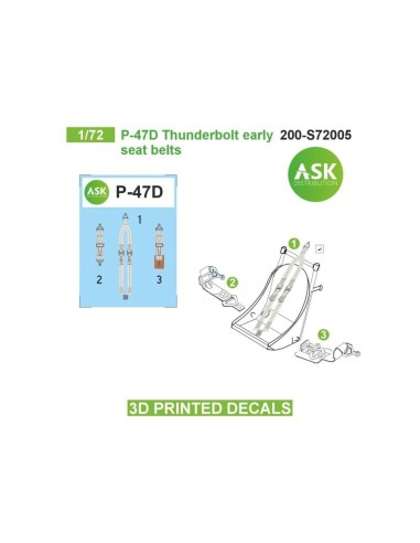 P-47D seat belts - 3D printed decals by ASK 